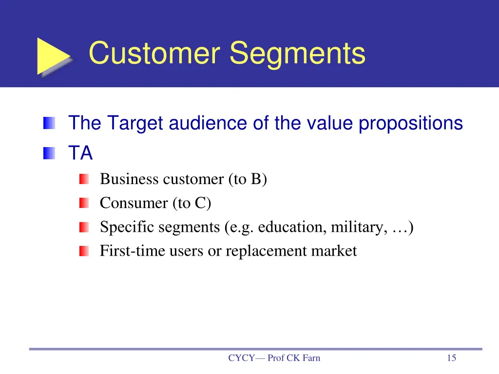 customer segments