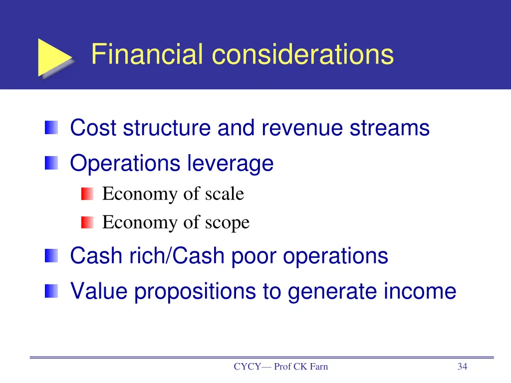 financial considerations