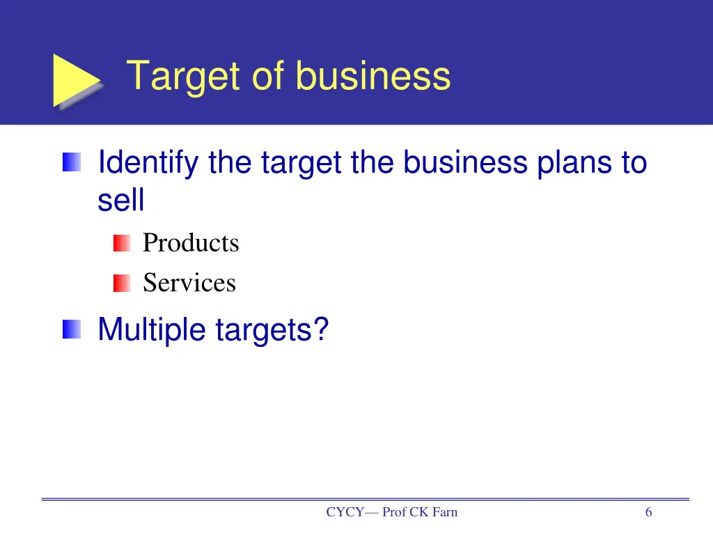 target of business