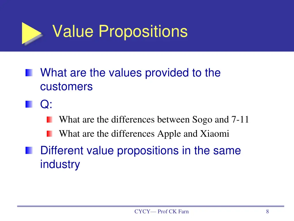 value propositions