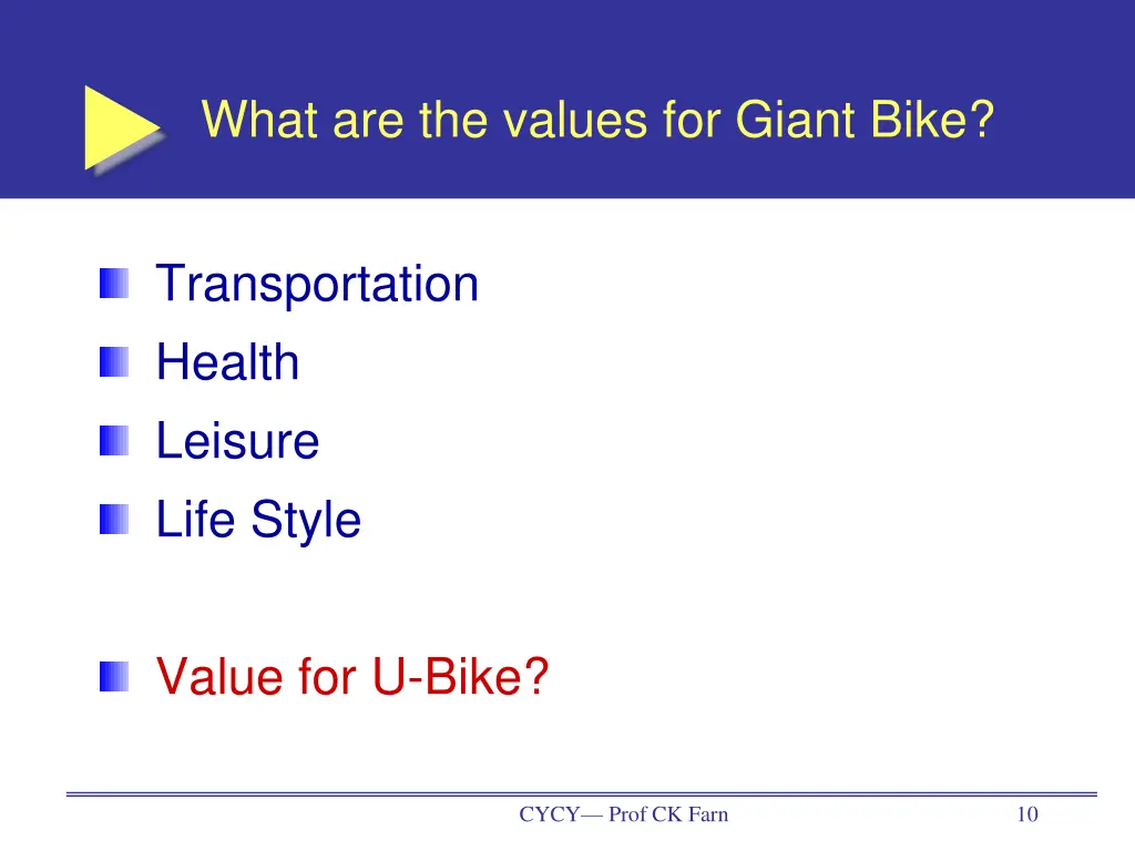 what are the values for giant bike