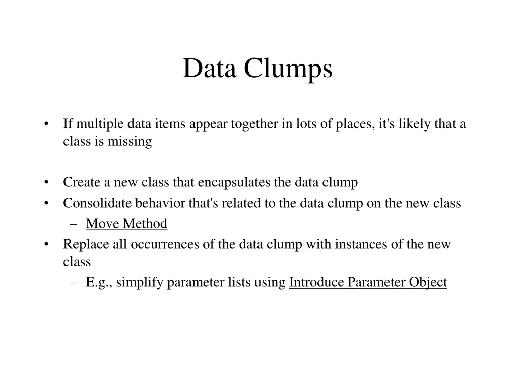 data clumps