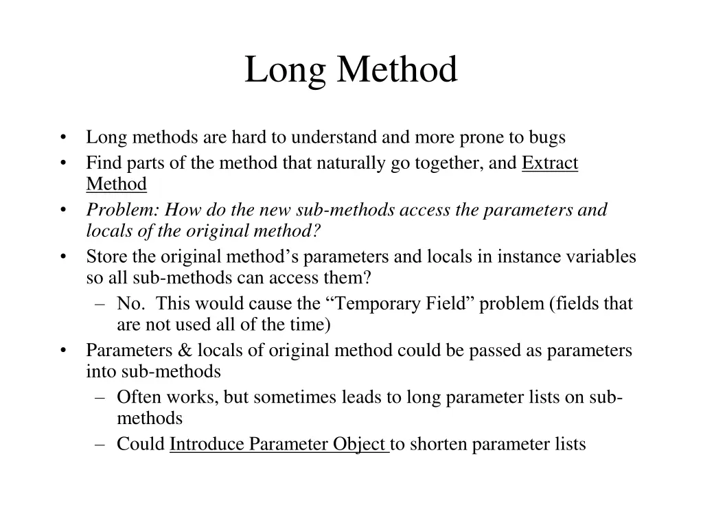 long method