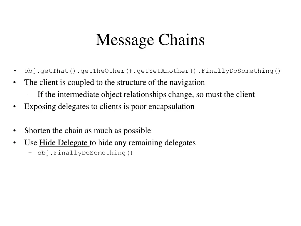 message chains