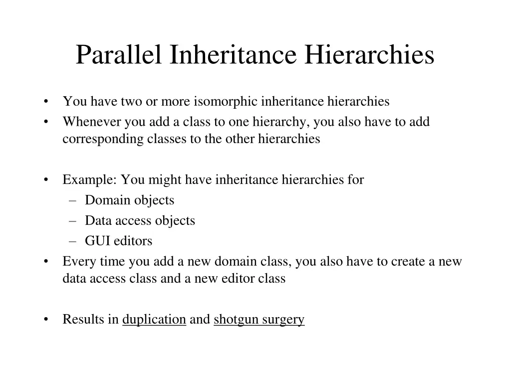 parallel inheritance hierarchies