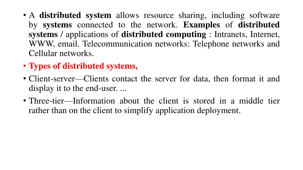 a distributed system allows resource sharing