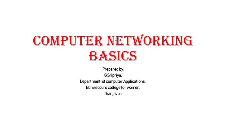 computer networking basics