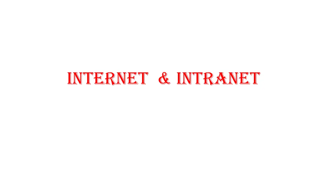 internet intranet