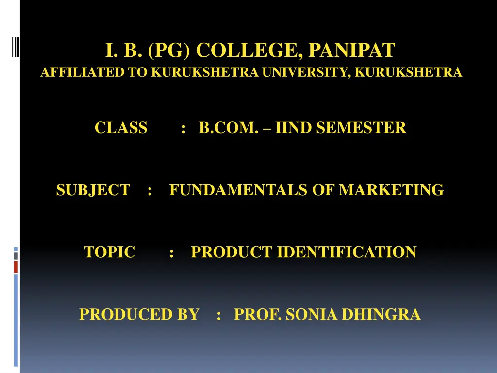 i b pg college panipat affiliated to kurukshetra