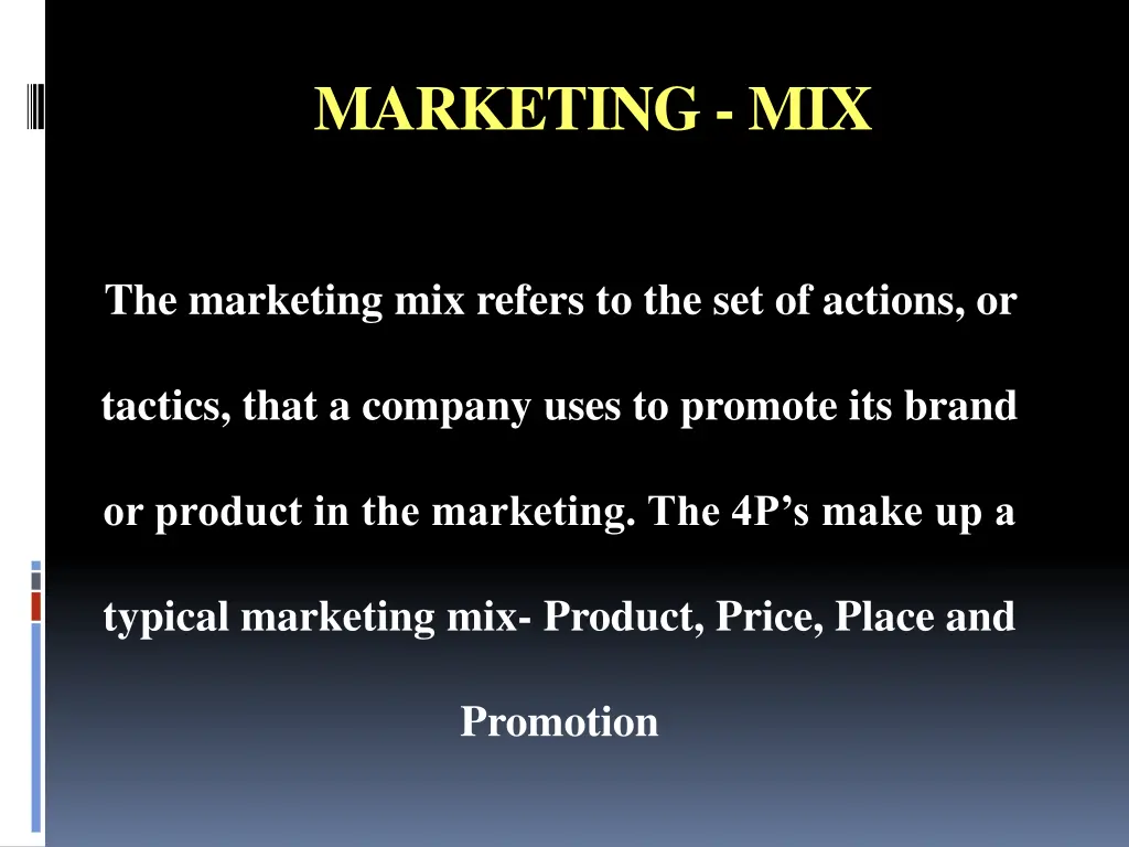 marketing mix