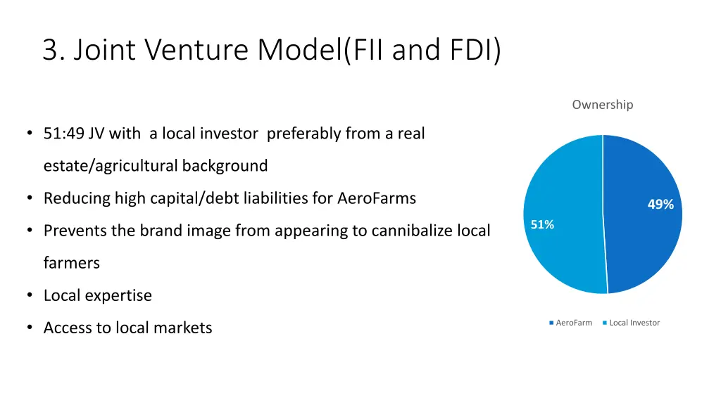 3 joint venture model fii and fdi