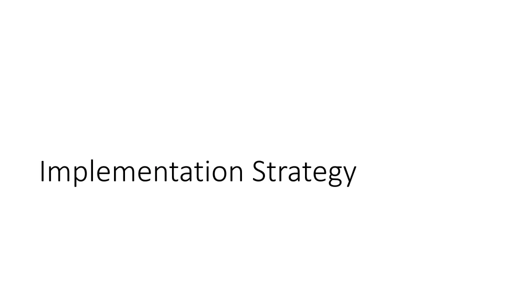 implementation strategy