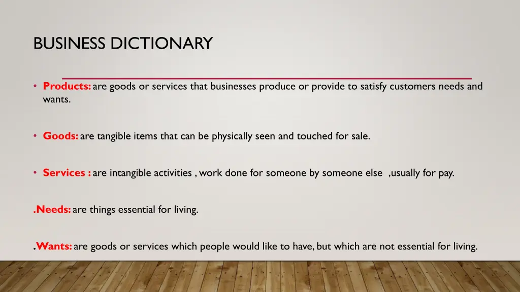 business dictionary