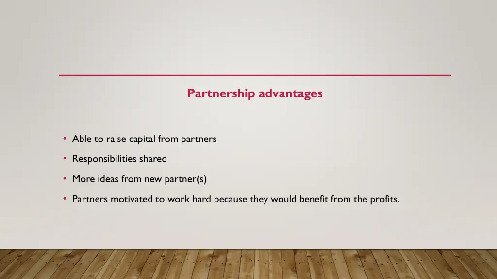 partnership advantages