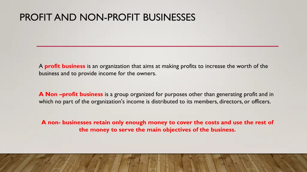 profit and non profit businesses