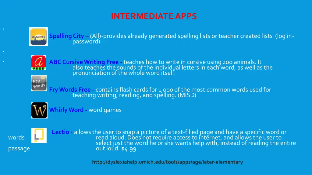 intermediate apps