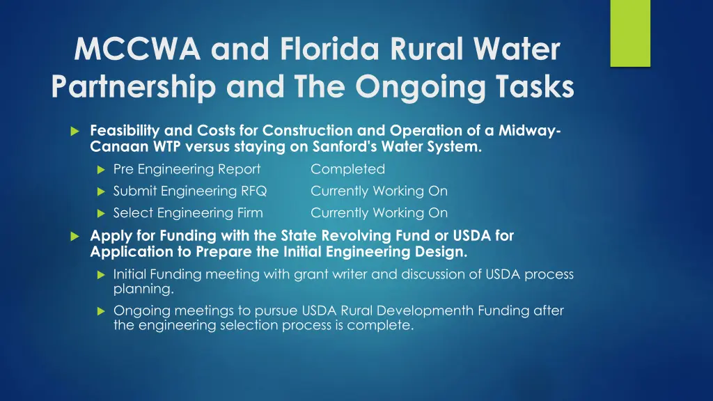 mccwa and florida rural water partnership