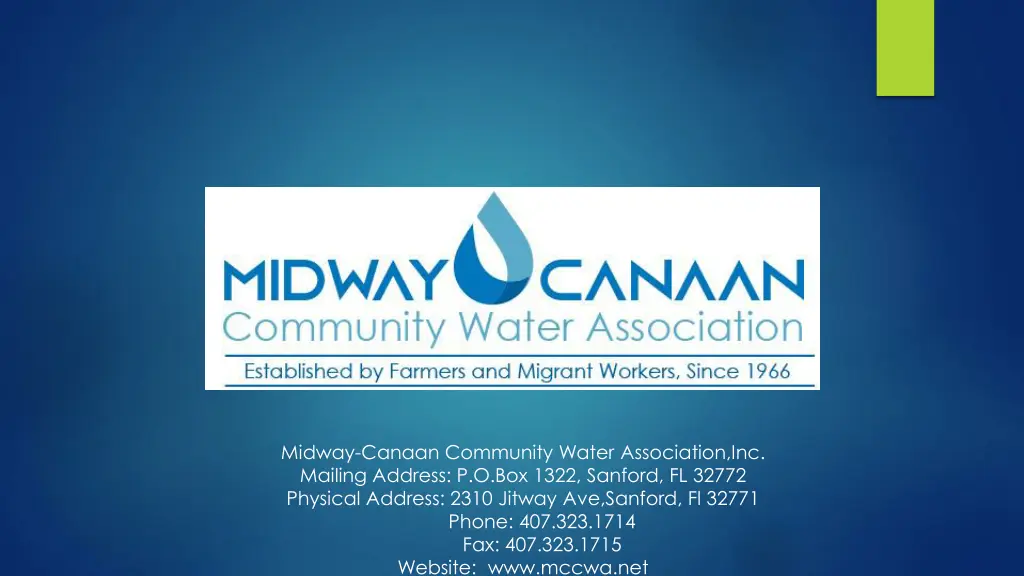 midway canaan community water association 1