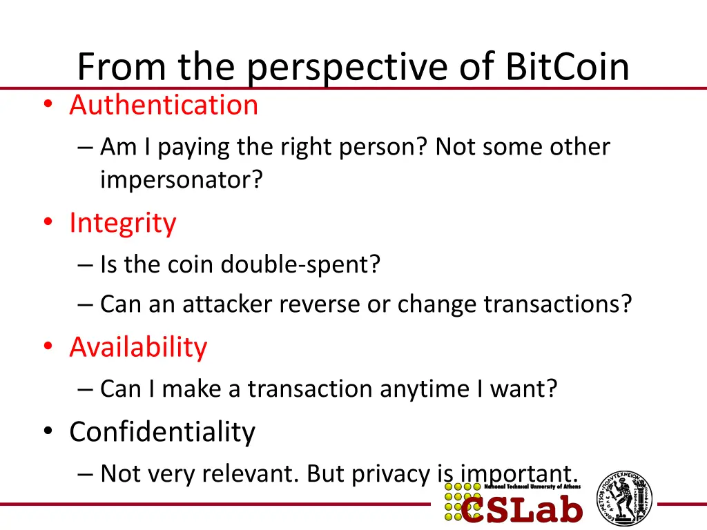 from the perspective of bitcoin authentication