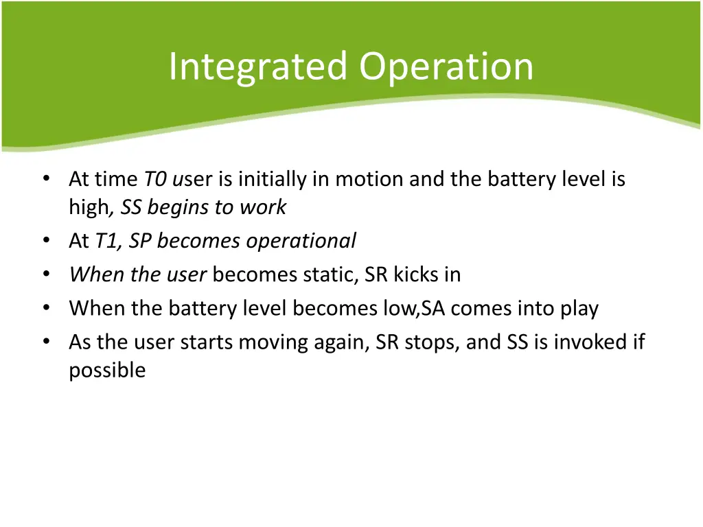 integrated operation