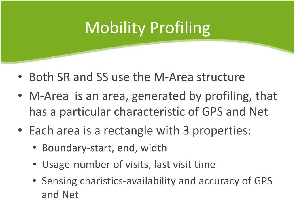 mobility profiling