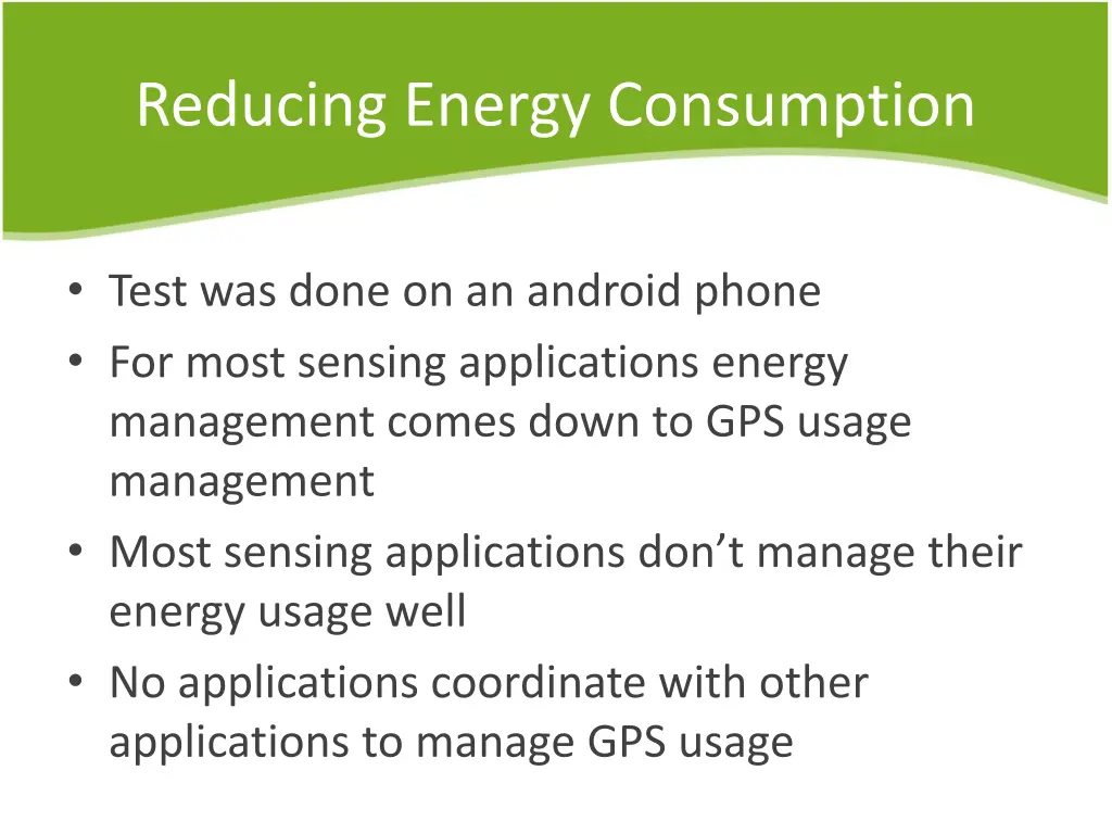 reducing energy consumption