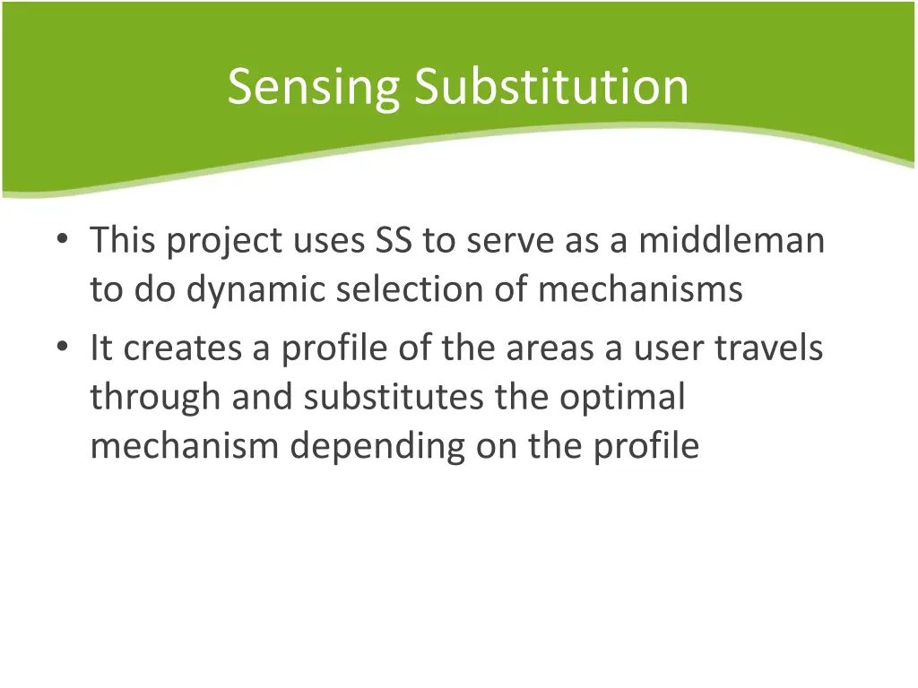 sensing substitution 2