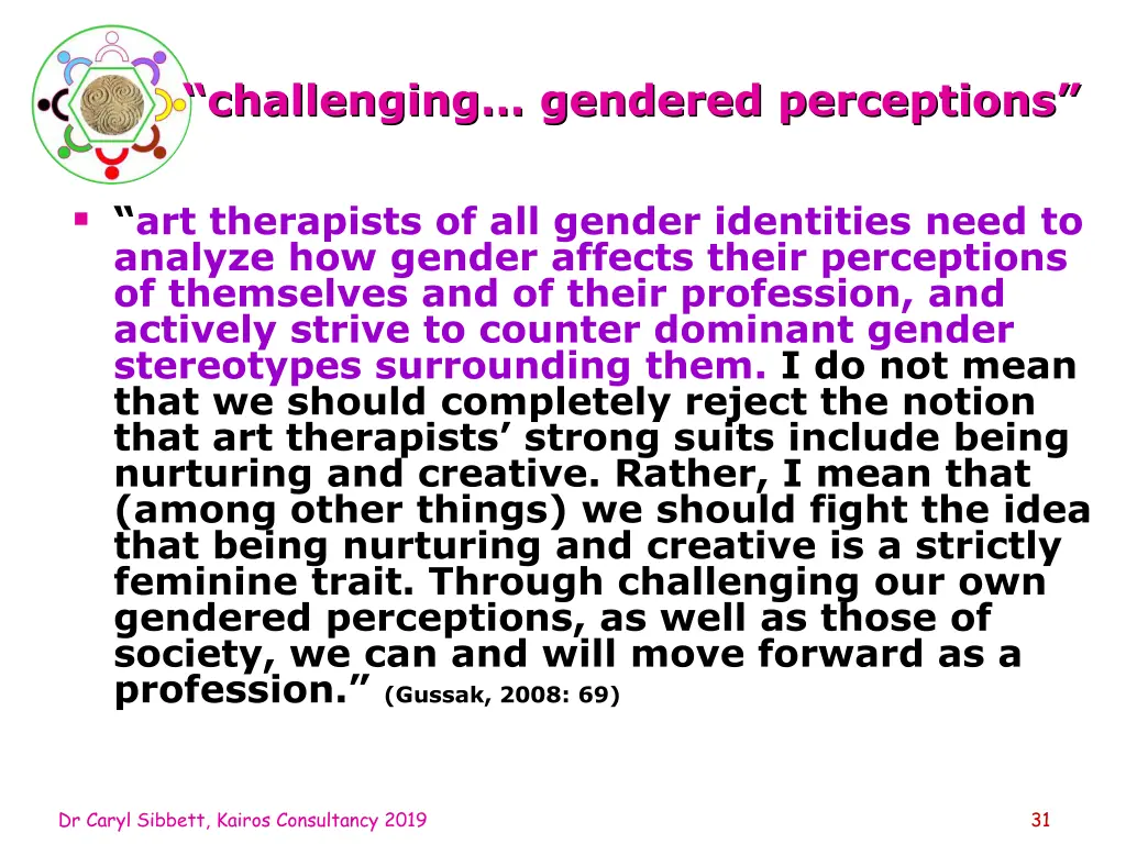 challenging gendered perceptions