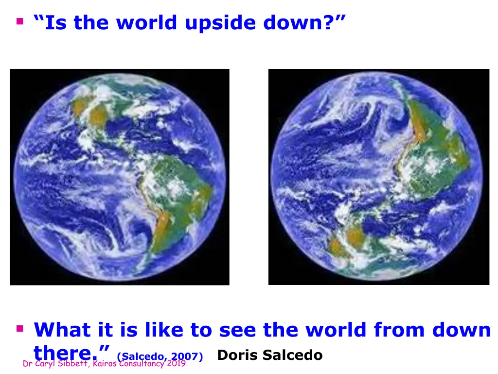 is the world upside down