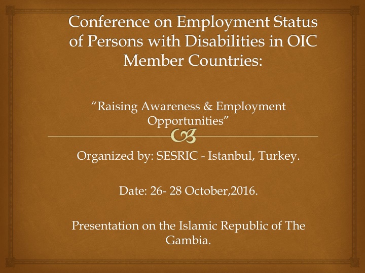 conference on employment status of persons with