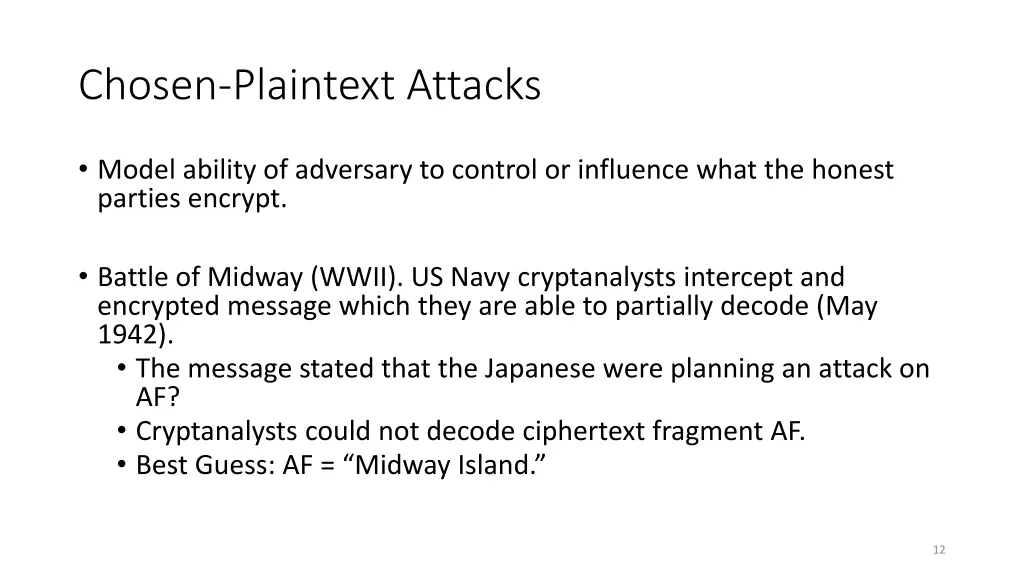 chosen plaintext attacks 1