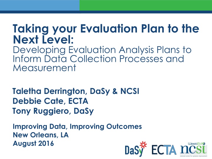 taking your evaluation plan to the next level