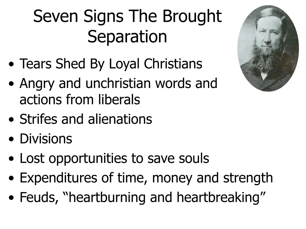 seven signs the brought separation