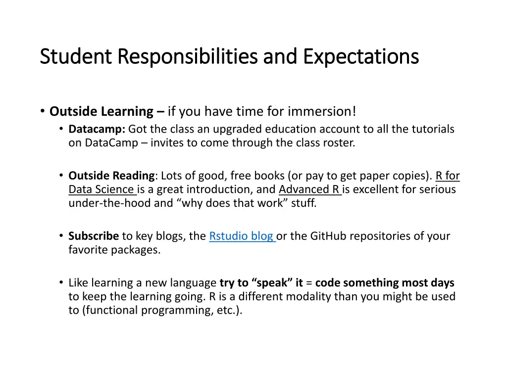 student responsibilities and expectations student 1