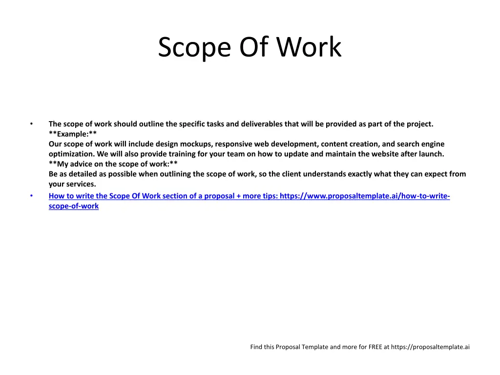 scope of work