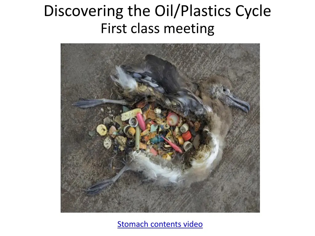 discovering the oil plastics cycle first class