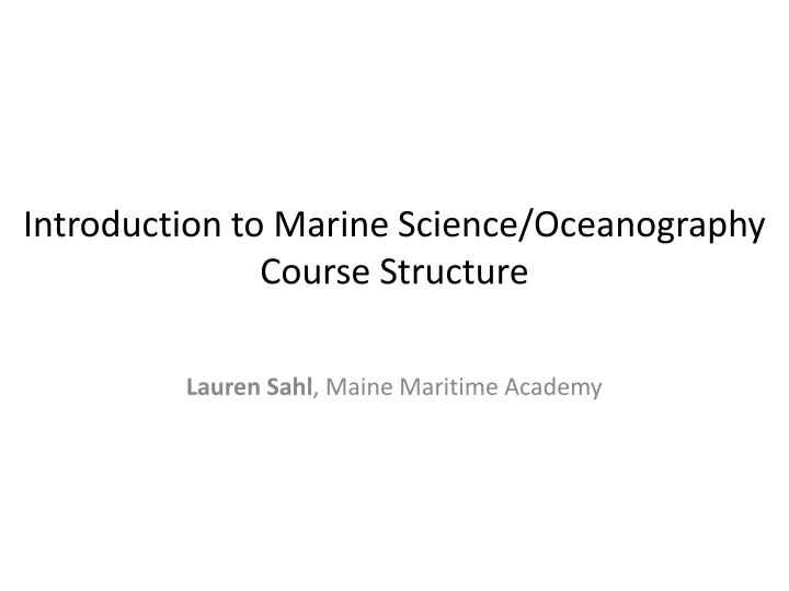 introduction to marine science oceanography