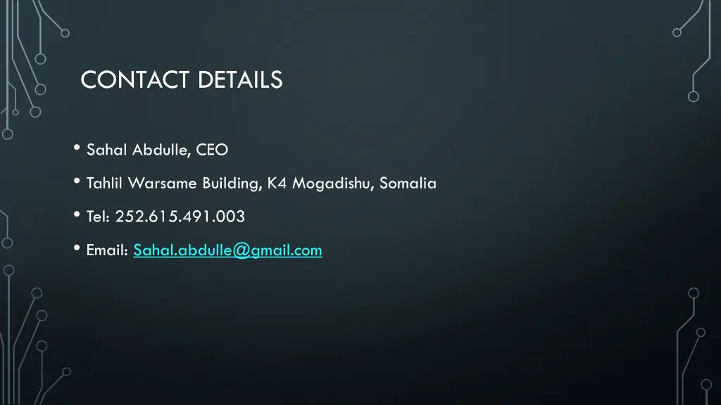 contact details