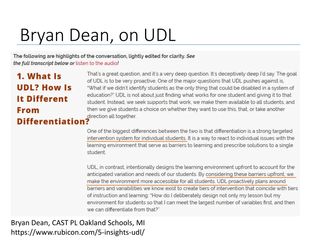 bryan dean on udl