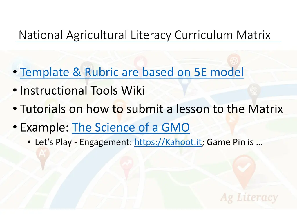 national agricultural literacy curriculum matrix