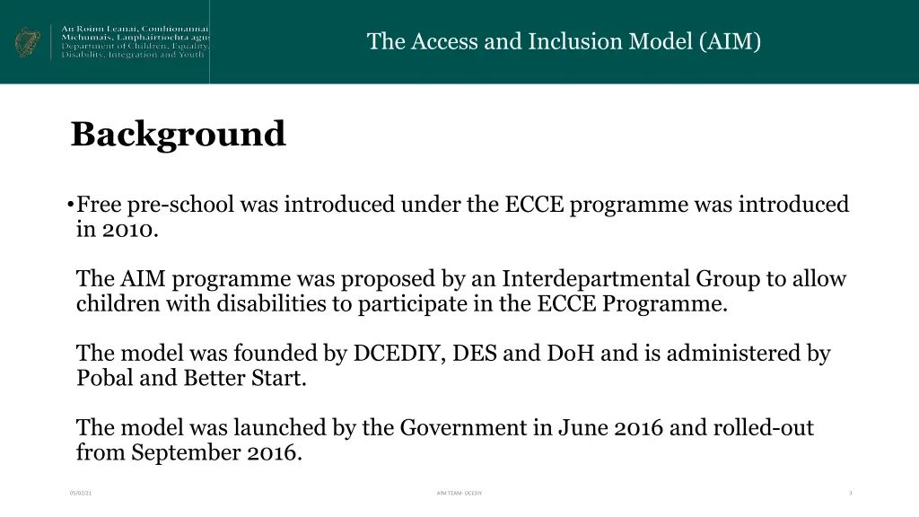 the access and inclusion model aim 2