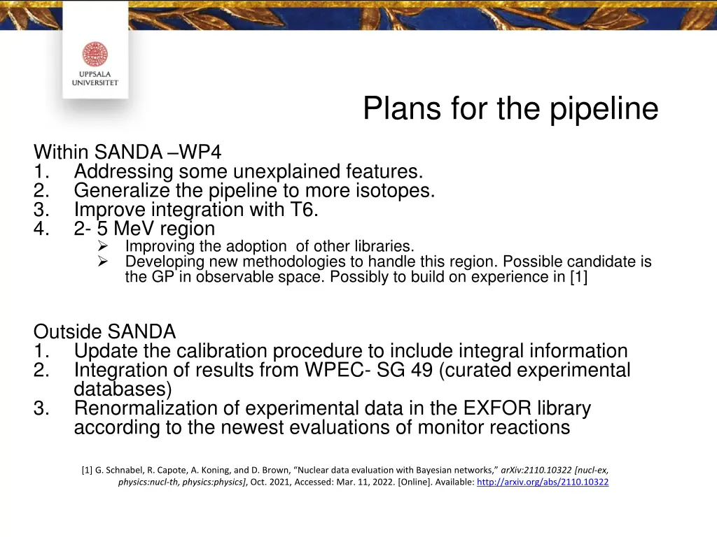 plans for the pipeline