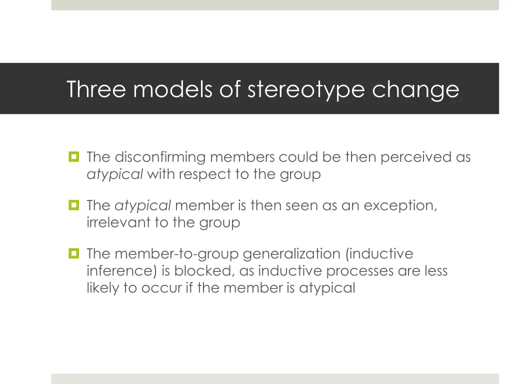 three models of stereotype change 12