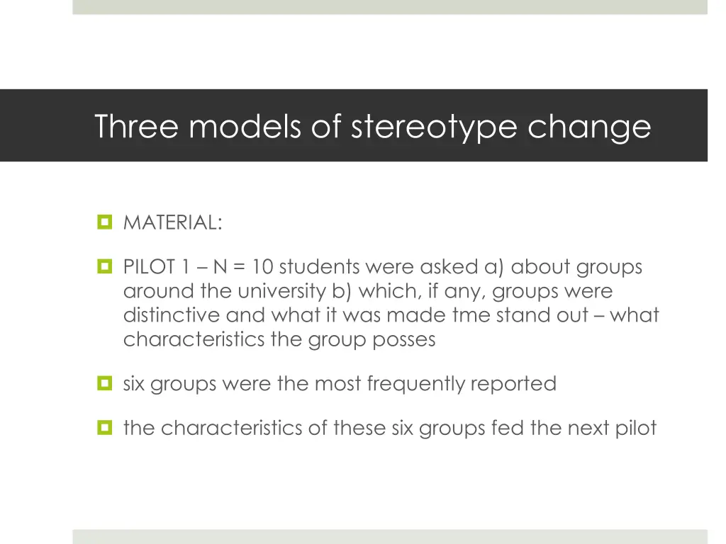 three models of stereotype change 17