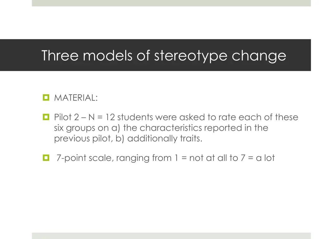 three models of stereotype change 18