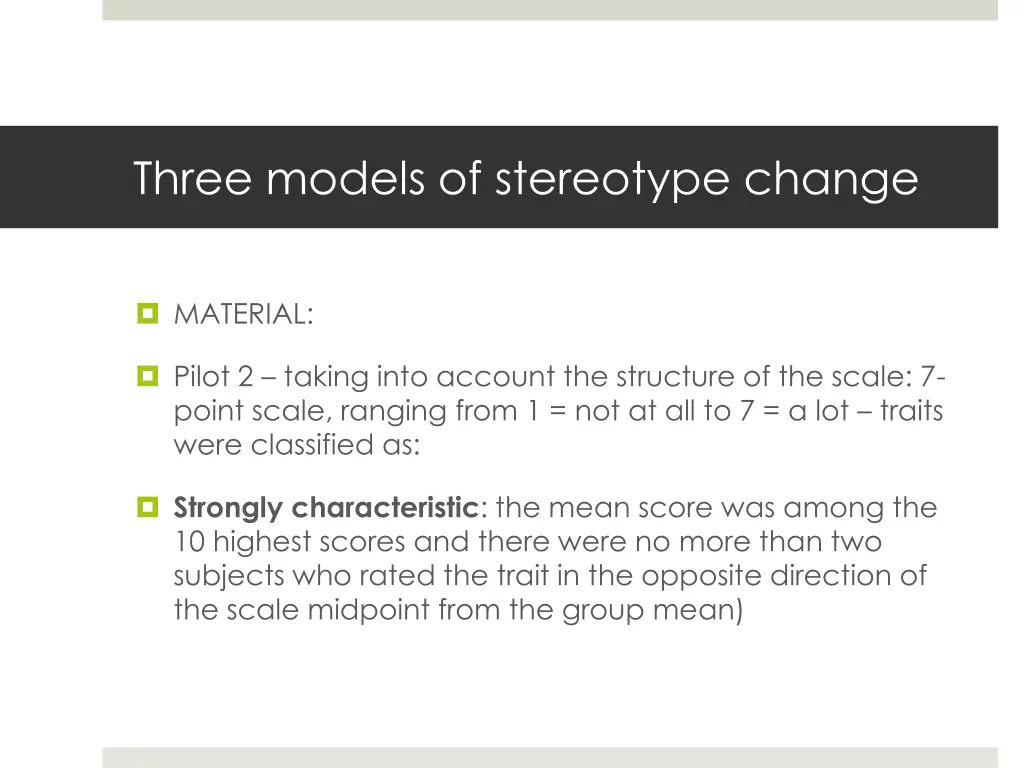 three models of stereotype change 19