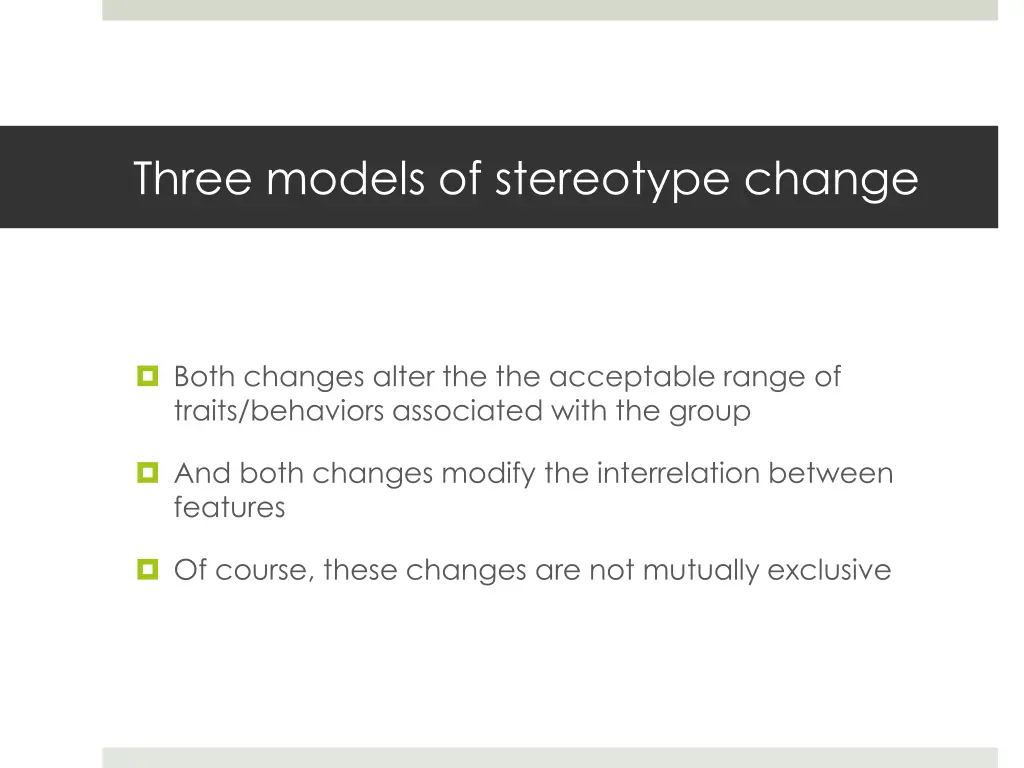 three models of stereotype change 2