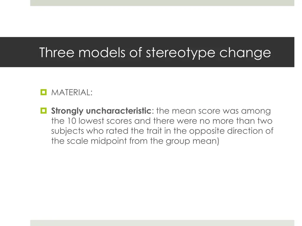 three models of stereotype change 20