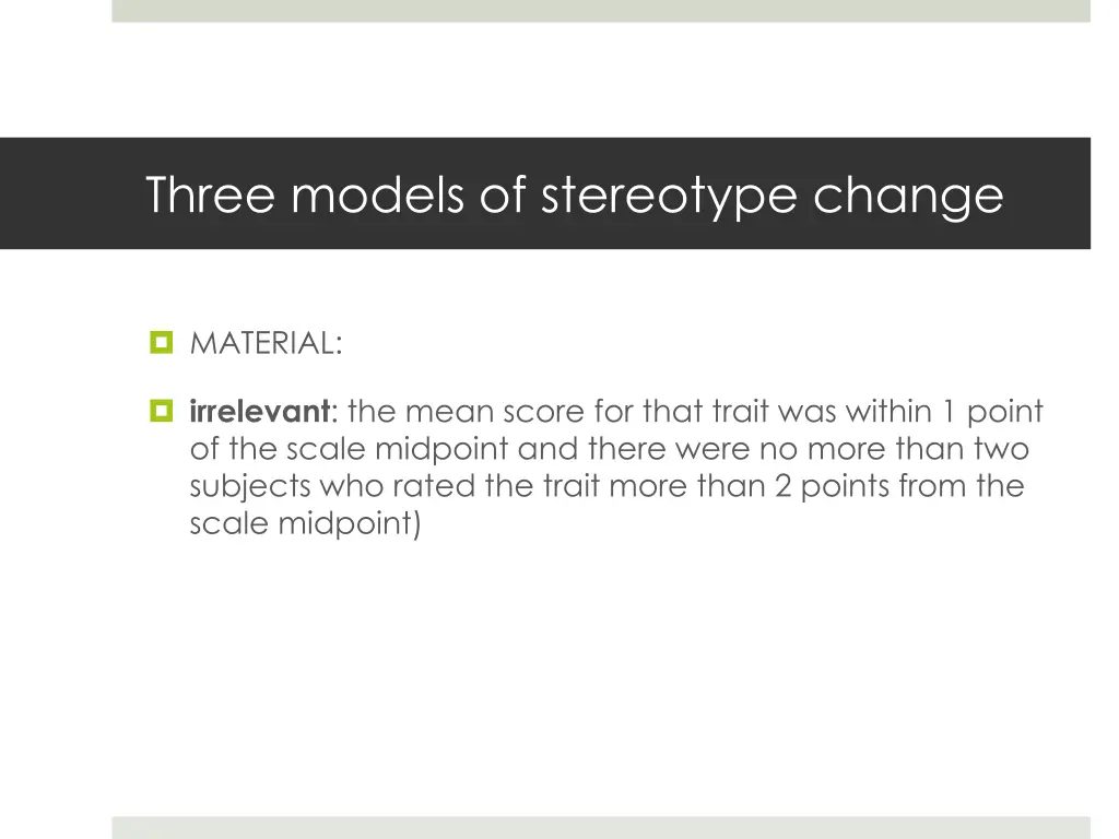 three models of stereotype change 21