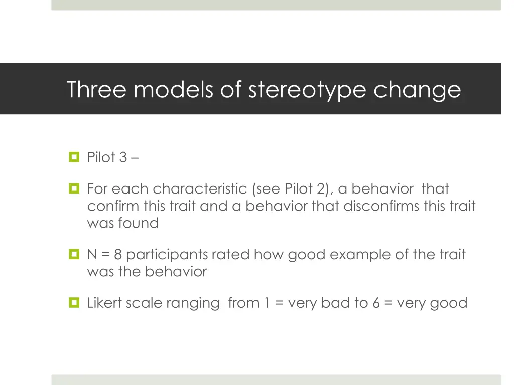 three models of stereotype change 22